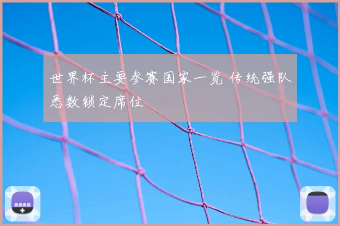 世界杯主要参赛国家一览 传统强队悉数锁定席位